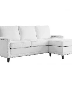 Modway Ashton Upholstered Fabric Sectional Sofa White Sectionals