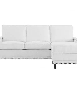 Modway Ashton Upholstered Fabric Sectional Sofa White Sectionals