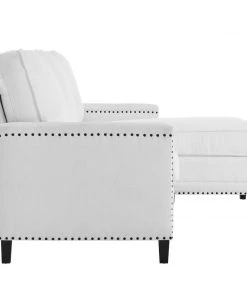 Modway Ashton Upholstered Fabric Sectional Sofa White Sectionals