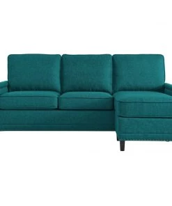 Modway Sectionals Ashton Upholstered Fabric Sectional Sofa In Teal