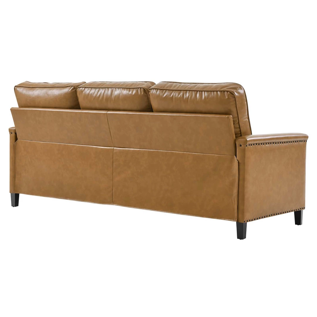 Modway Sectionals Ashton Vegan Leather Sectional Sofa In Tan 5 Modway Sectionals Ashton Vegan Leather Sectional Sofa In Tan