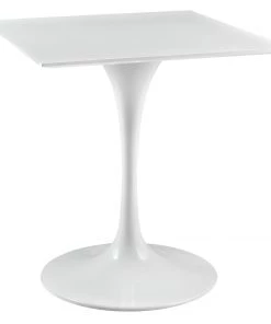 Modway Lippa 28" Square Wood Top Dining Table White Dining Tables 11 Modway Lippa 28