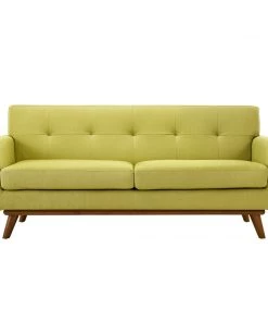 Modway Loveseats Engage Upholstered Fabric Loveseat Wheatgrass