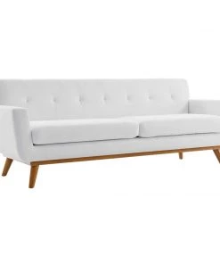 Modway Engage Upholstered Fabric Sofa White SOFAS
