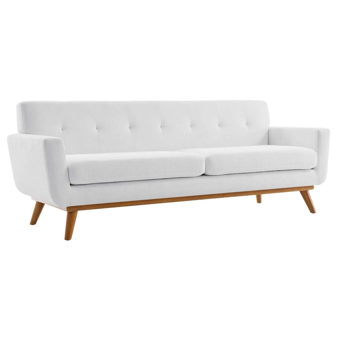 Modway Engage Upholstered Fabric Sofa White SOFAS 1 Modway Engage Upholstered Fabric Sofa White SOFAS
