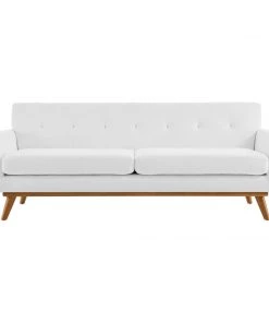 Modway Engage Upholstered Fabric Sofa White SOFAS 8 Modway Engage Upholstered Fabric Sofa White SOFAS