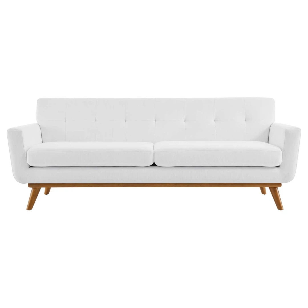 Modway Engage Upholstered Fabric Sofa White SOFAS 3 Modway Engage Upholstered Fabric Sofa White SOFAS