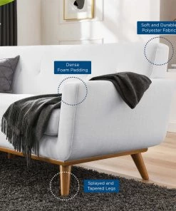 Modway Engage Upholstered Fabric Sofa White SOFAS 9 Modway Engage Upholstered Fabric Sofa White SOFAS