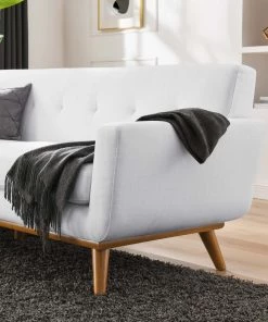 Modway Engage Upholstered Fabric Sofa White SOFAS 10 Modway Engage Upholstered Fabric Sofa White SOFAS