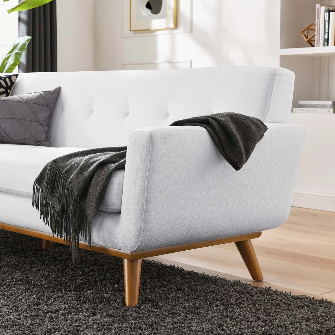 Modway Engage Upholstered Fabric Sofa White SOFAS 5 Modway Engage Upholstered Fabric Sofa White SOFAS