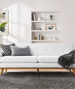 Modway Engage Upholstered Fabric Sofa White SOFAS 11 Modway Engage Upholstered Fabric Sofa White SOFAS