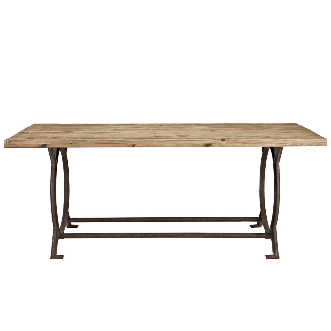 Modway Effuse Rectangle Wood Top Dining Table Brown 6 Modway Effuse Rectangle Wood Top Dining Table Brown