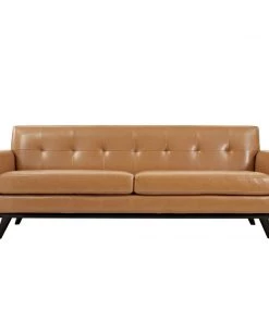 Modway Engage Bonded Leather Sofa Tan
