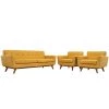 Modway Engage Armchairs And Sofa Set Of 3 Citrus Living Room Sets