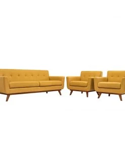 Modway Engage Armchairs And Sofa Set Of 3 Citrus Living Room Sets
