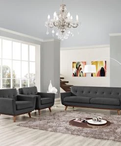 Modway Engage Armchairs And Sofa Set Of 3 Gray Living Room Sets 11 Modway Engage Armchairs And Sofa Set Of 3 Gray Living Room Sets