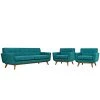 Modway Living Room Sets Engage Armchairs And Sofa Set Of 3 Teal