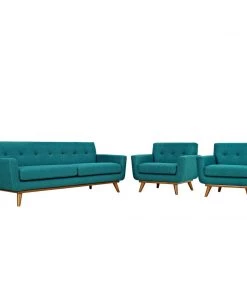 Modway Living Room Sets Engage Armchairs And Sofa Set Of 3 Teal
