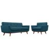 Modway Living Room Sets Engage Armchair And Loveseat Set Of 2 Azure