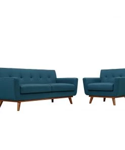 Modway Living Room Sets Engage Armchair And Loveseat Set Of 2 Azure