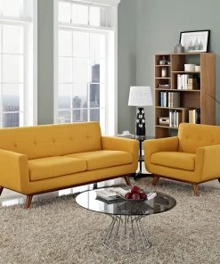 Modway Engage Armchair And Loveseat Set Of 2 Citrus
