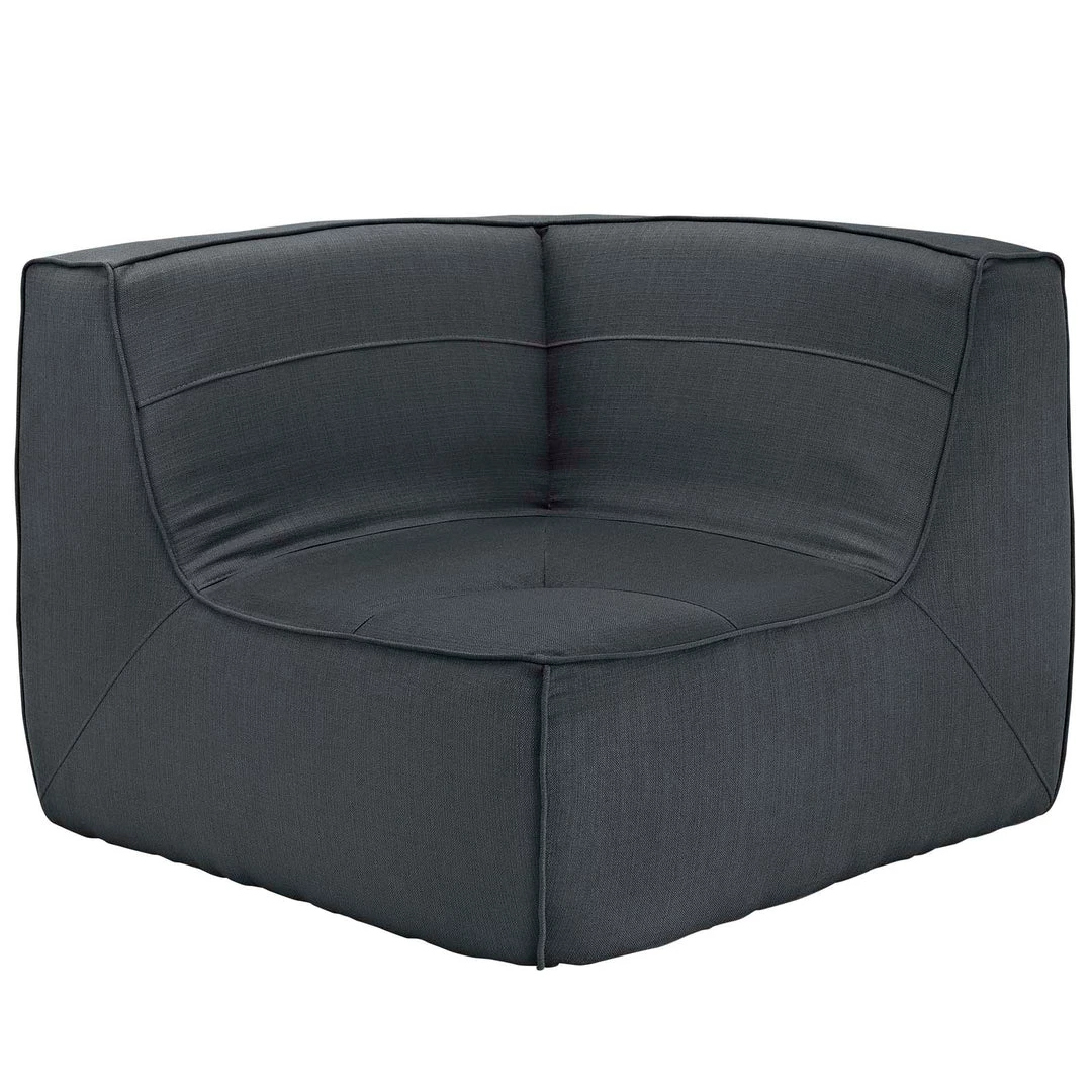 Modway Align Upholstered Fabric Corner Sofa Charcoal 5 Modway Align Upholstered Fabric Corner Sofa Charcoal