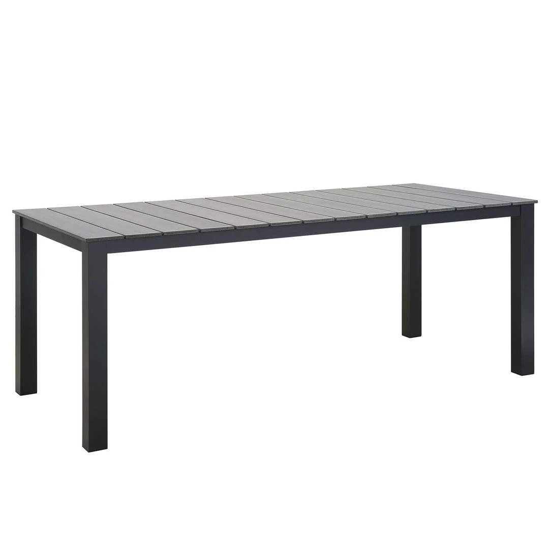 Modway Outdoor Tables Maine 80" Outdoor Patio Dining Table Brown Gray 4 Modway Outdoor Tables Maine 80" Outdoor Patio Dining Table Brown Gray