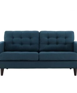 Modway Loveseats Empress Upholstered Fabric Loveseat Azure
