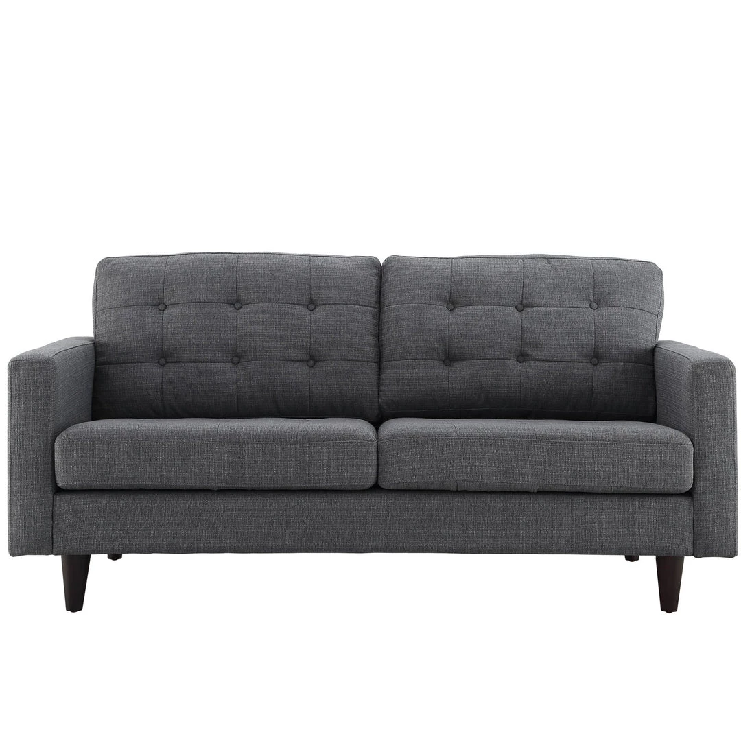 Modway Loveseats Empress Upholstered Fabric Loveseat Gray 5 Modway Loveseats Empress Upholstered Fabric Loveseat Gray