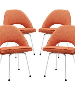 Modway Cordelia Dining Chairs Set Of 4 Orange