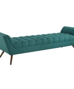 Modway Benches Amour 48" Tufted Button Entryway Performance Velvet Bench Dusty Rose 13 Modway Benches Amour 48