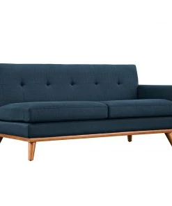 Modway Loveseats Engage Right-Arm Upholstered Fabric Loveseat Azure