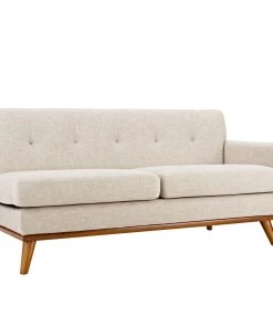 Modway Engage Right-Arm Upholstered Fabric Loveseat Beige Loveseats