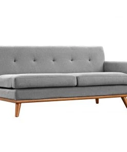 Modway Engage Right-Arm Upholstered Fabric Loveseat Expectation Gray Loveseats