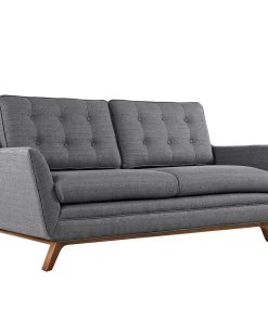 Modway Beguile Upholstered Fabric Loveseat Gray