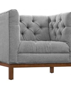 Modway Panache Upholstered Fabric Armchair Expectation Gray