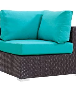 Modway Convene Outdoor Patio Corner Espresso Turquoise Outdoor Sectional 7 Modway Convene Outdoor Patio Corner Espresso Turquoise Outdoor Sectional