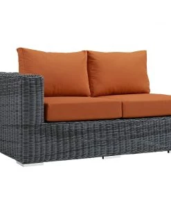 Modway Summon Outdoor Patio Sunbrella® Left Arm Loveseat Canvas Tuscan