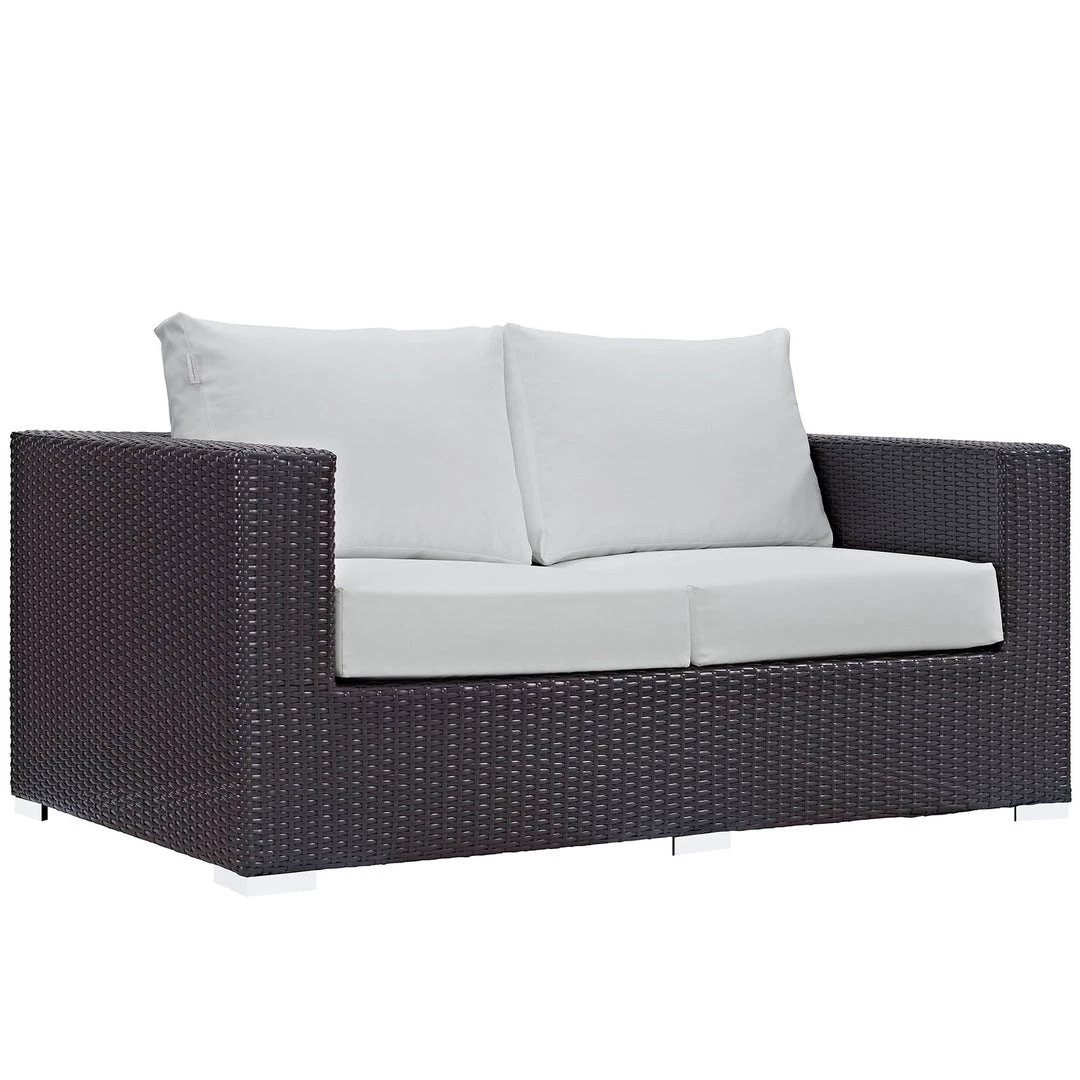 Modway Convene Outdoor Patio Loveseat Espresso White Outdoor Loveseats 6 Modway Convene Outdoor Patio Loveseat Espresso White Outdoor Loveseats