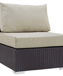 Modway Outdoor Sectional Convene Outdoor Patio Armless Espresso Beige 7 Modway Outdoor Sectional Convene Outdoor Patio Armless Espresso Beige