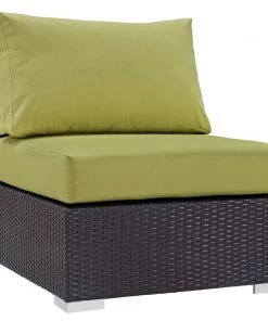 Modway Outdoor Sectional Convene Outdoor Patio Armless Espresso Peridot 7 Modway Outdoor Sectional Convene Outdoor Patio Armless Espresso Peridot