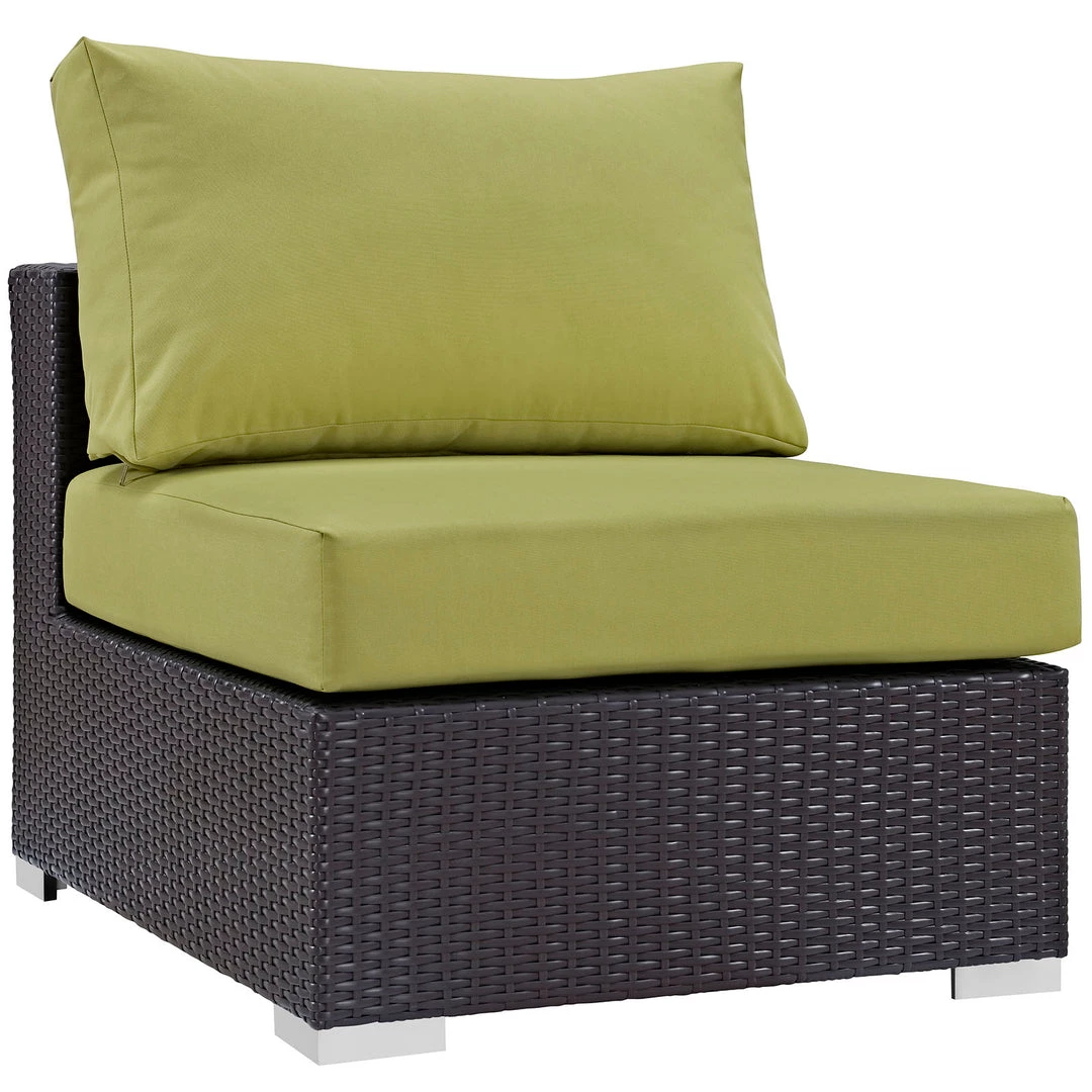Modway Outdoor Sectional Convene Outdoor Patio Armless Espresso Peridot 4 Modway Outdoor Sectional Convene Outdoor Patio Armless Espresso Peridot