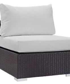 Modway Convene Outdoor Patio Armless Espresso White