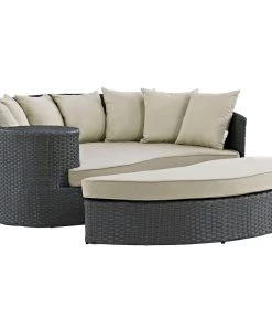 Modway Sojourn Outdoor Patio Sunbrella® Daybed Antique Canvas Beige 9 Modway Sojourn Outdoor Patio Sunbrella® Daybed Antique Canvas Beige