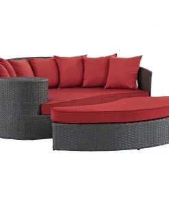 Modway Sojourn Outdoor Patio Sunbrella® Daybed Canvas Red