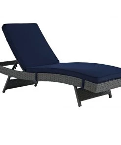 Modway Sojourn Outdoor Patio Sunbrella® Chaise Canvas Navy 11 Modway Sojourn Outdoor Patio Sunbrella® Chaise Canvas Navy