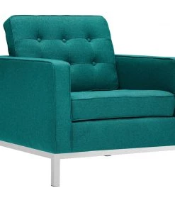 Modway Loft Upholstered Fabric Armchair Teal 11 Modway Loft Upholstered Fabric Armchair Teal