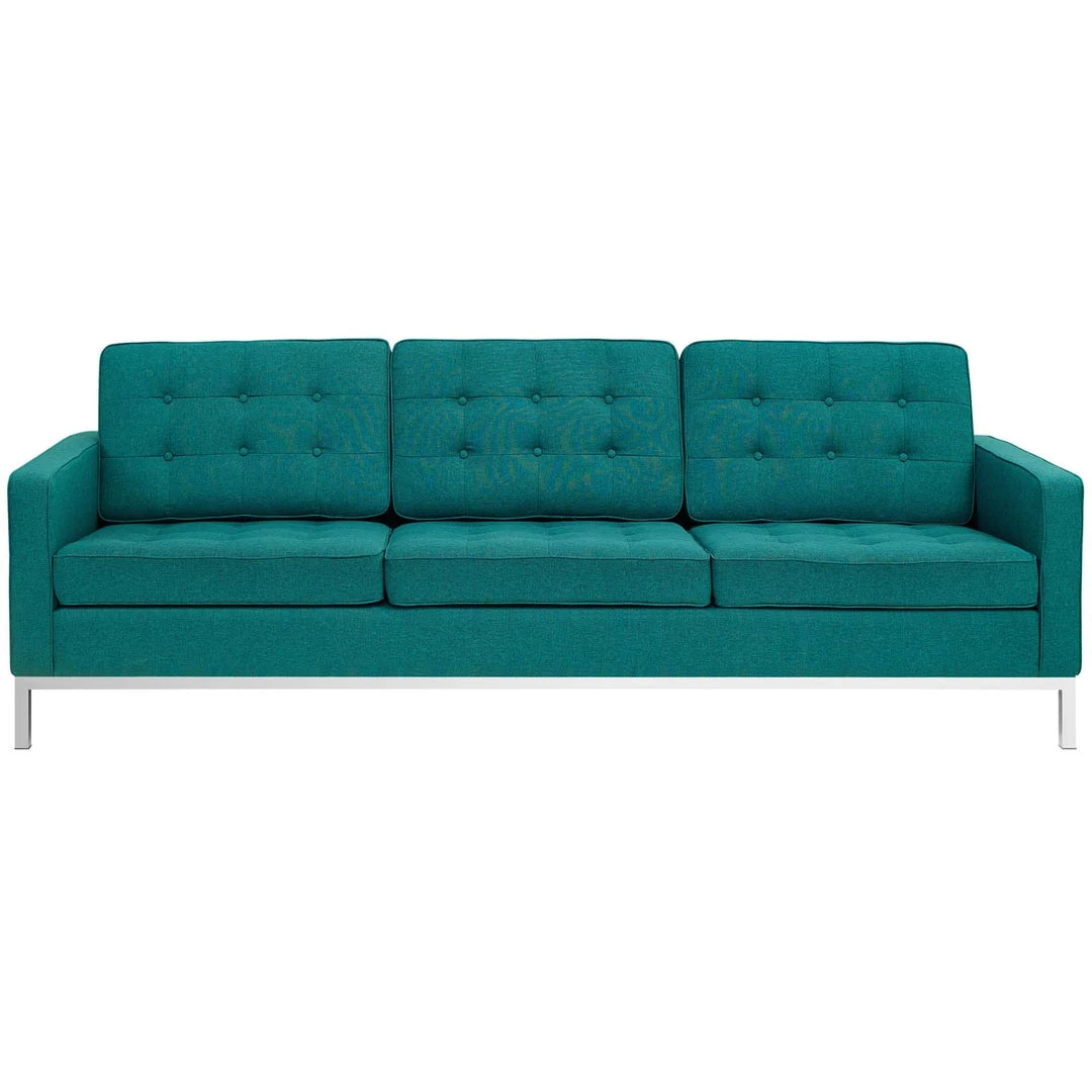 Modway Loft Upholstered Fabric Sofa Teal SOFAS 5 Modway Loft Upholstered Fabric Sofa Teal SOFAS
