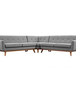 Modway Engage L-Shaped Sectional Sofa Expectation Gray