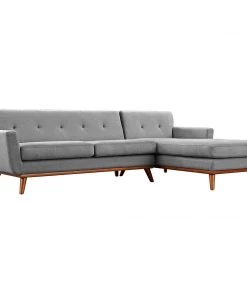 Modway Engage Right-Facing Sectional Sofa Expectation Gray Sectionals